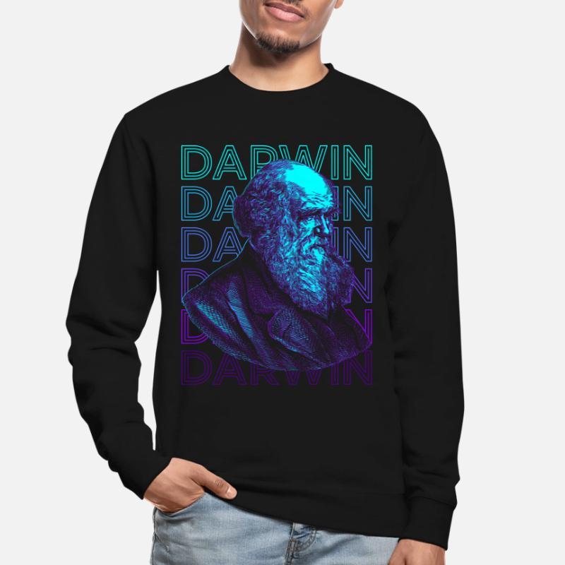Charles Darwin Théorie de l’évolution Retro Gift Sweat-shirt Unisexe