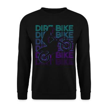 Dirt Bike Motocross Moto Retro Cadeau - Sweat-shirt Unisexe - noir - Devant - Alina (178cm) & Michal (187cm)