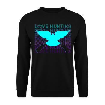 Pigeon Hunting Pigeon Hunter Retro Gift - Unisex Sweatshirt - black - Front - Alina (178cm) & Michal (187cm)