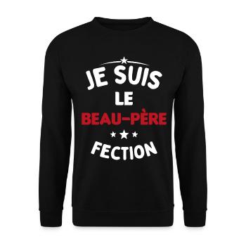 Je suis Le Beau Père-Fection - Sweat-shirt Unisexe - noir - Devant - Alina (178cm) & Michal (187cm)