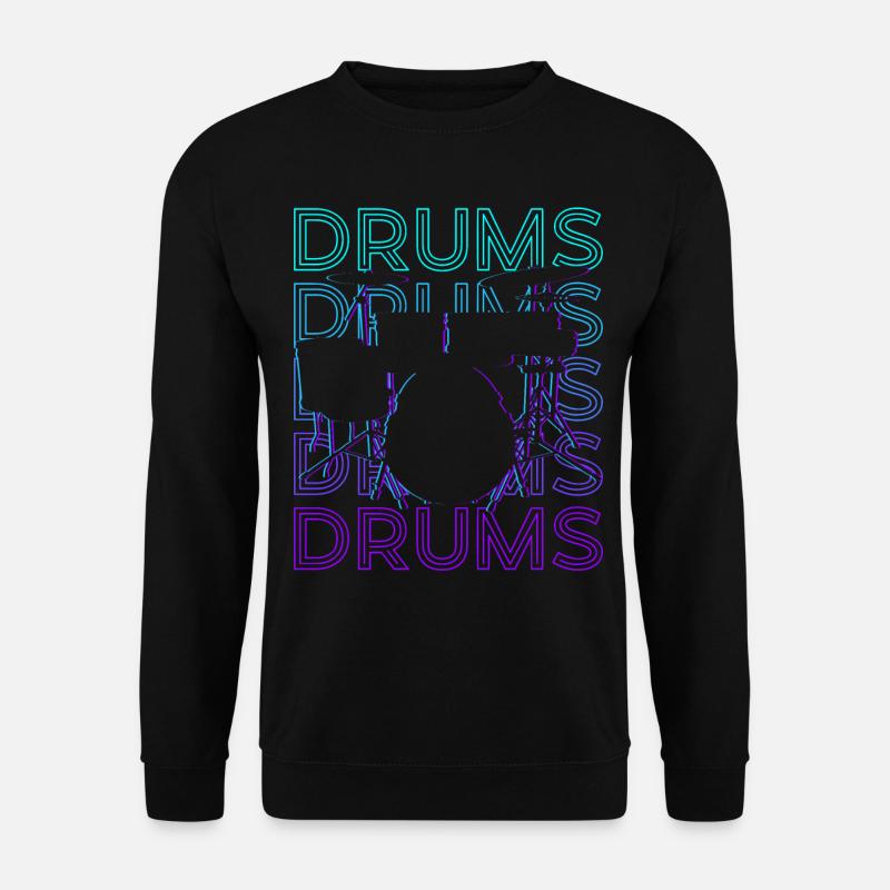 Schlagzeug Retro Geschenk - Unisex Pullover - Schwarz