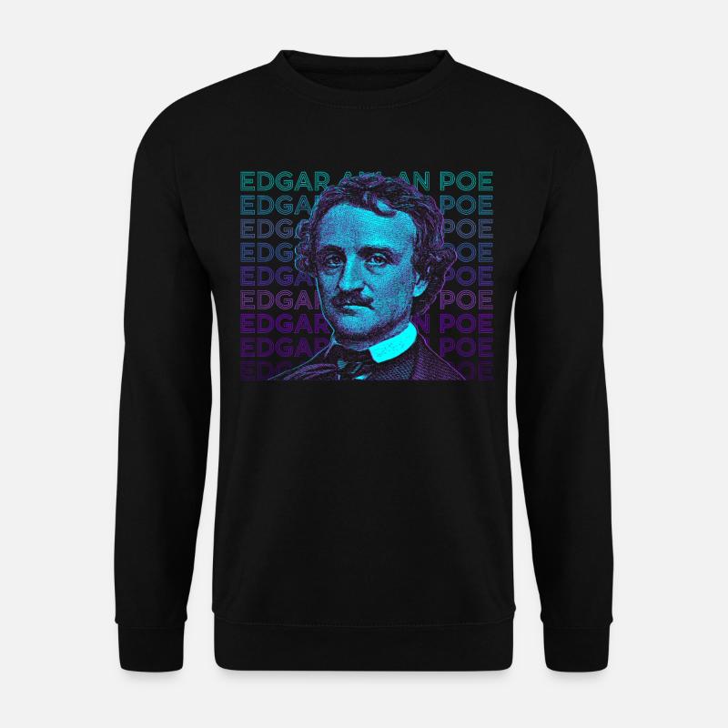 Edgar Allan Poe Retro Geschenk - Unisex Pullover - Schwarz