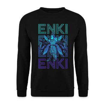Enki Ancien Dieu Sumérien Mythologie Ancienne Got - Sweat-shirt Unisexe - noir - Devant - Alina (178cm) & Michal (187cm)