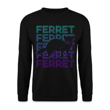 Ferret Retro Cadeau - Sweat-shirt Unisexe - noir - Devant - Alina (178cm) & Michal (187cm)