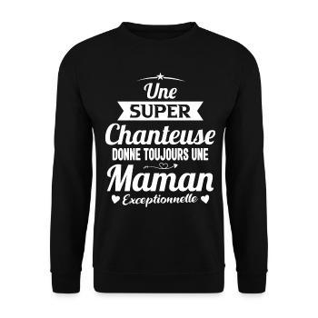 Chanteuse cadeau drôle maman future mère - Sweat-shirt Unisexe - noir - Devant - Alina (178cm) & Michal (187cm)