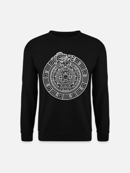 Quetzalcoatl Ouroboros Aztec Snake - Unisex Sweatshirt - black