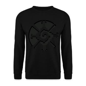 Hunab Ku Ometeotl Aztec Yucatec Maya Maya Inca - Unisex Sweatshirt - black - Front - Alina (178cm) & Michal (187cm)