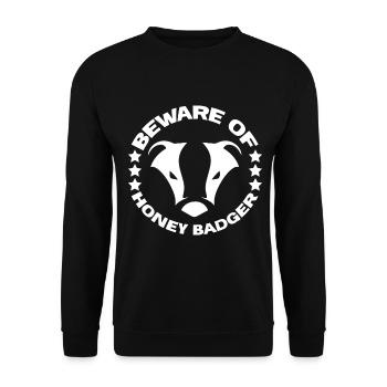 Drôle de blaireau de miel - Sweat-shirt Unisexe - noir - Devant - Alina (178cm) & Michal (187cm)