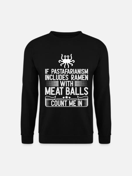 Das fliegende Spaghettimonster - Unisex Pullover - Schwarz