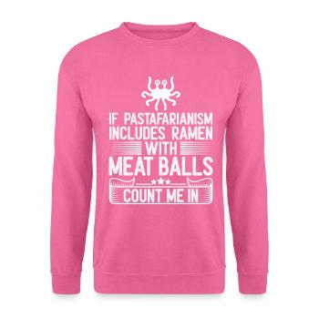 Le monstre spaghetti volant - Sweat-shirt Unisexe - rose - Devant