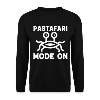 Flying Spaghetti Monster Pastafarianism - Unisex Sweatshirt - black - Front - Alina (178cm) & Michal (187cm)