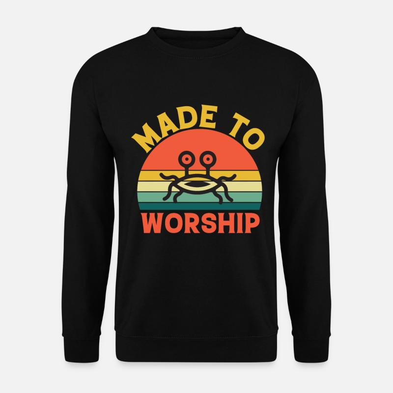 Fliegendes Spaghettimonster Pastafarianismus FSM - Unisex Pullover - Schwarz