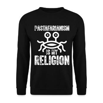 Flying Spaghetti Monster FSM - Unisex Sweatshirt - black - Front - Alina (178cm) & Michal (187cm)