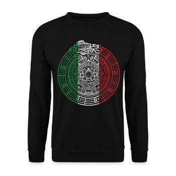 Quetzalcoatl Ouroboros Schla à plumes aztèque - Sweat-shirt Unisexe - noir - Devant - Alina (178cm) & Michal (187cm)