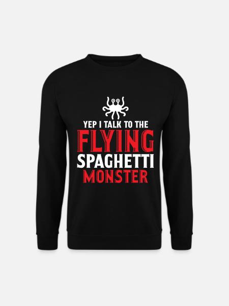 Fliegendes Spaghettimonster FSM - Unisex Pullover - Schwarz
