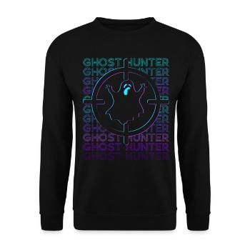 Ghost Hunter Ghost Hunt Retro - Unisex Sweatshirt - black - Front - Alina (178cm) & Michal (187cm)