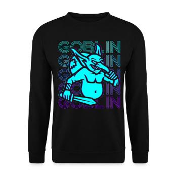 Goblin Hobgoblin Retro - Unisex Sweatshirt - black - Front - Alina (178cm) & Michal (187cm)
