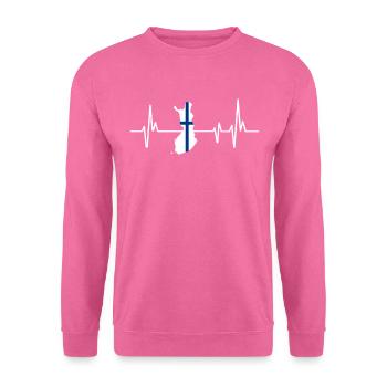Heartbeat Design Finland Finland - Unisex Sweatshirt - pink - Front