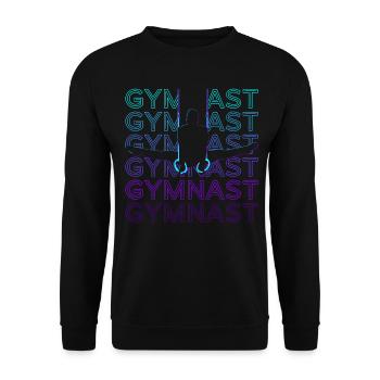 Turnerin Gymnastik Retro - Unisex Pullover - Schwarz - Vorne - Alina (178cm) & Michal (187cm)