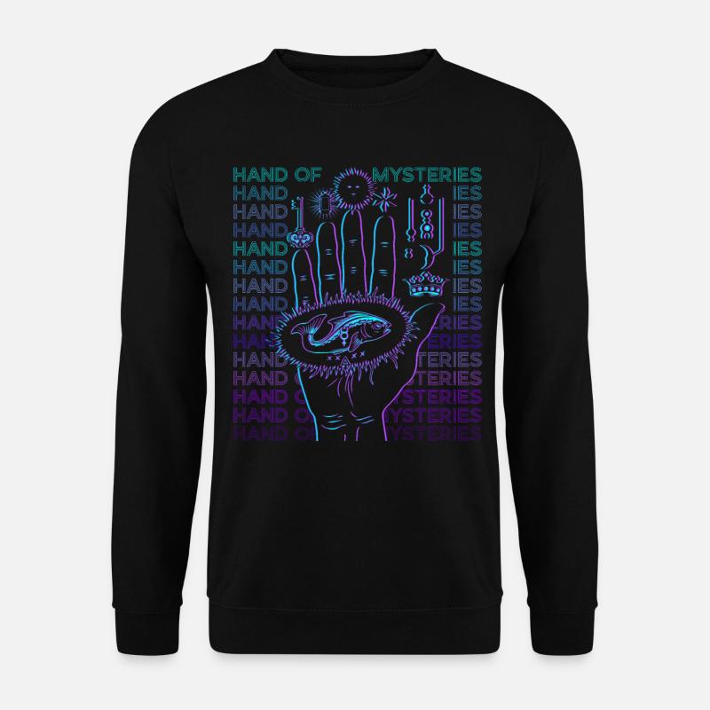 Hand der Mysterien Alchemie Alchemist - Unisex Pullover - Schwarz