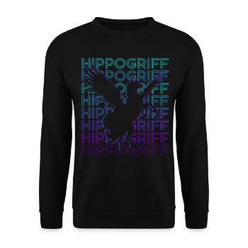Hippogriffe Hippogryphe Mythologie grecque - Sweat-shirt Unisexe - noir - Devant - Alina (178cm) & Michal (187cm)