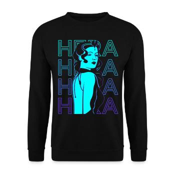 Héra Déesse grecque Mytholo grec ancien - Sweat-shirt Unisexe - noir - Devant - Alina (178cm) & Michal (187cm)