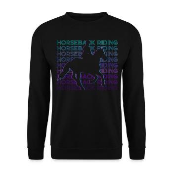 Reiten Pferdesport Reiterin - Unisex Pullover - Schwarz - Vorne - Alina (178cm) & Michal (187cm)