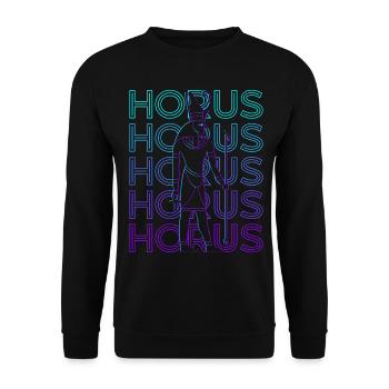 Œil d’Horus Dieu égyptien Egypte ancienne Retr - Sweat-shirt Unisexe - noir - Devant - Alina (178cm) & Michal (187cm)