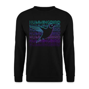 Colibri Rétro - Sweat-shirt Unisexe - noir - Devant - Alina (178cm) & Michal (187cm)