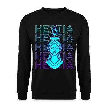 Hestia Déesse grecque Ancienne Grecque Mytho - Sweat-shirt Unisexe - noir - Devant - Alina (178cm) & Michal (187cm)