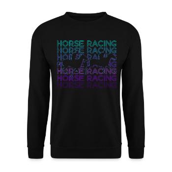 Courses de chevaux Sports équestres Cavaliers Équitation - Sweat-shirt Unisexe - noir - Devant - Alina (178cm) & Michal (187cm)