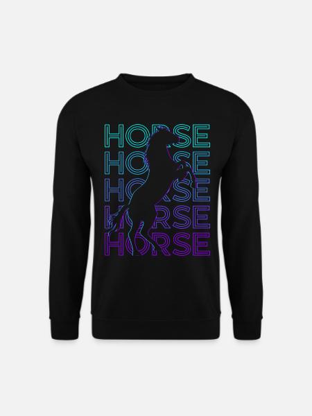 Cheval Rétro - Sweat-shirt Unisexe - noir