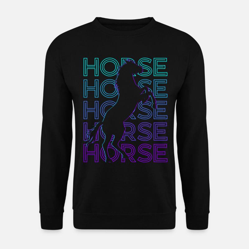 Pferd Retro - Unisex Pullover - Schwarz