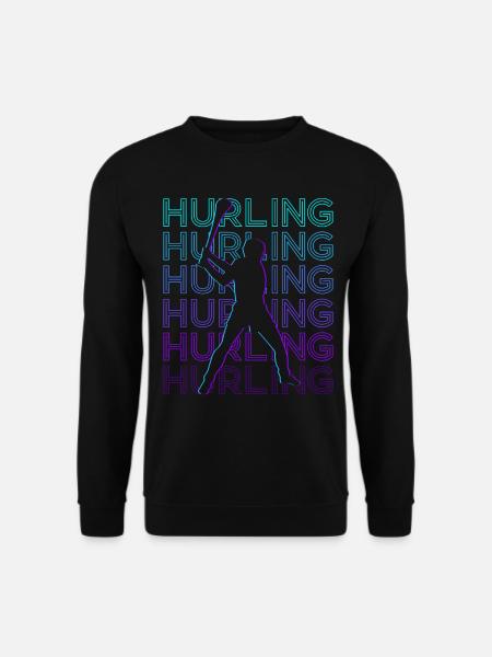 Hurling Player Retro - Unisex Sweatshirt - black