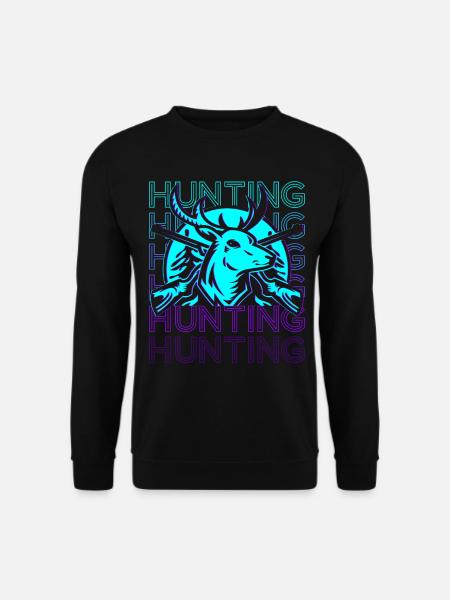 Red Deer Hunting Red Retro - Unisex Sweatshirt - black