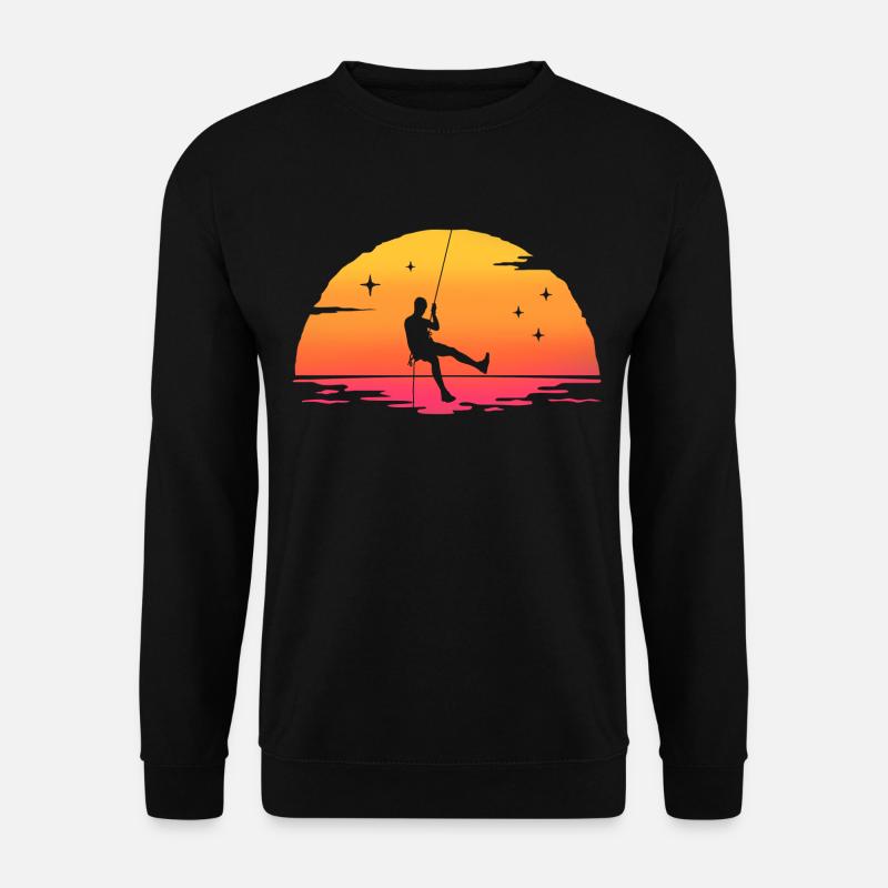 Sunrise Climbing Kletterer - Unisex Pullover - Schwarz
