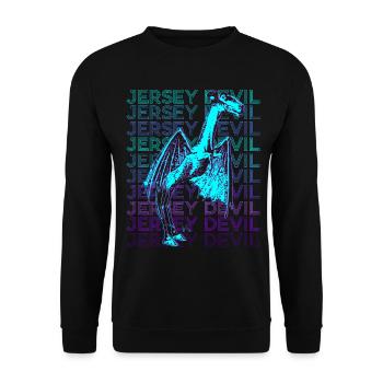 Jersey Devil Cryptozoology Retro - Unisex Sweatshirt - black - Front - Alina (178cm) & Michal (187cm)