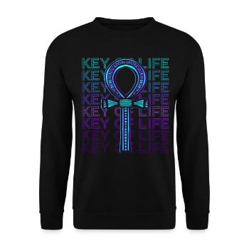 Key of Life Ankh Egyptian Symbol Ancient - Unisex Sweatshirt - black - Front - Alina (178cm) & Michal (187cm)
