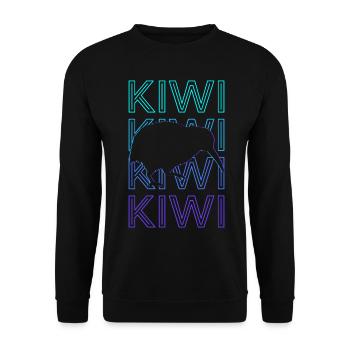 Kiwi Retro - Unisex Pullover - Schwarz - Vorne - Alina (178cm) & Michal (187cm)