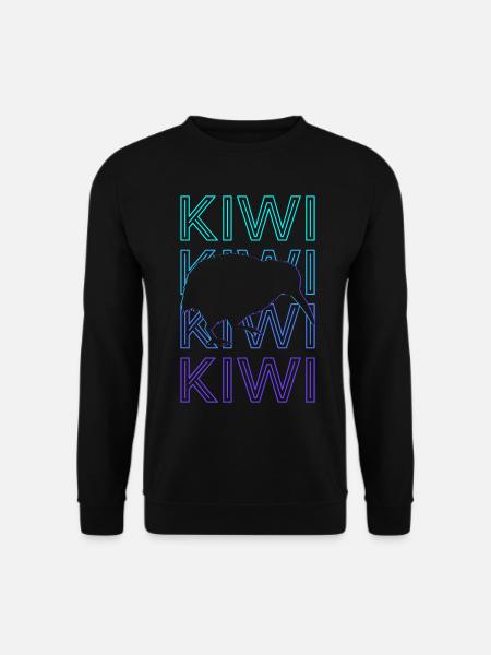 Kiwi Retro - Unisex Pullover - Schwarz