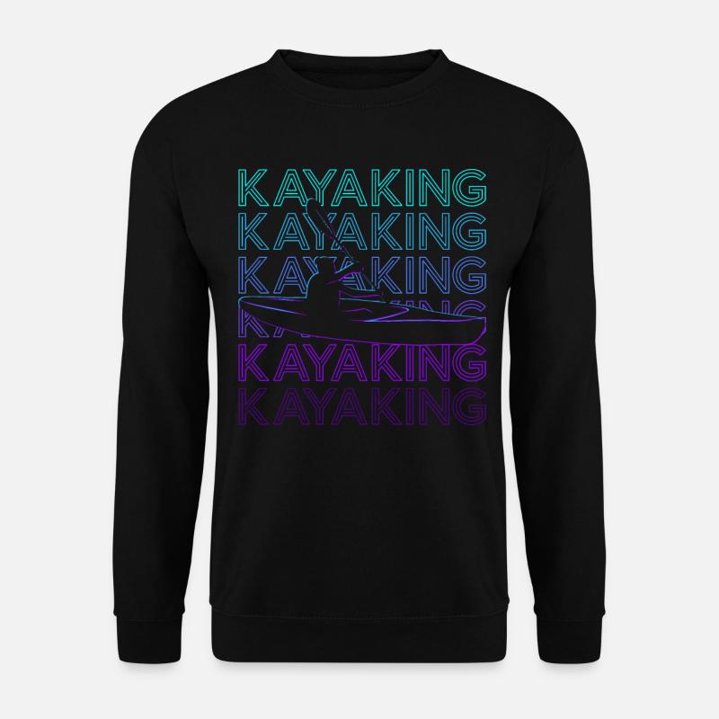 Kayaking Kayaker Kayak Retro - Unisex Sweatshirt - black