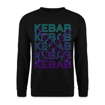 Doner kebab kebab kebab retro - Unisex Sweatshirt - black - Front - Alina (178cm) & Michal (187cm)