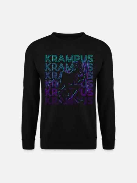 Krampus Christmas Retro - Unisex Sweatshirt - black