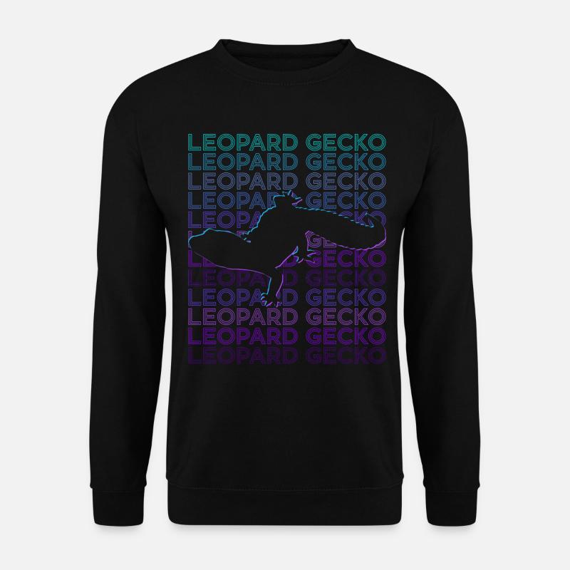 Leopard Gecko Retro - Unisex Sweatshirt - black
