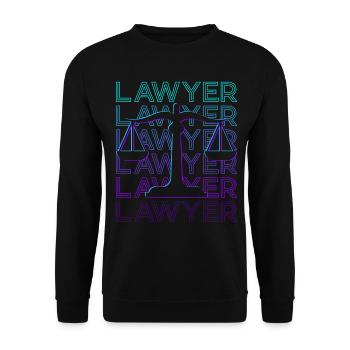 Lawyer Lawyer Scales of Justice - Unisex Sweatshirt - black - Front - Alina (178cm) & Michal (187cm)