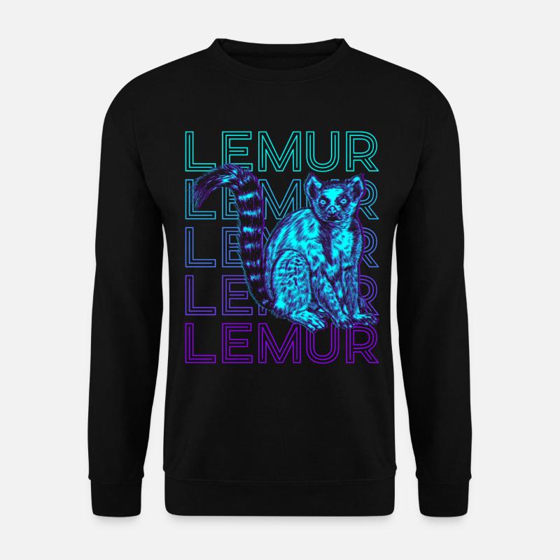 Lemur Retro - Unisex Sweatshirt - black
