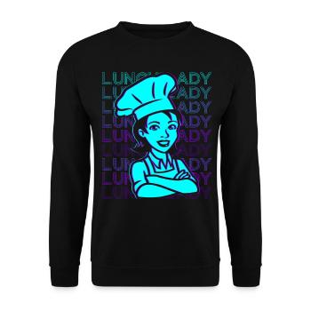 Lunch Lady Retro - Unisex Sweatshirt - black - Front - Alina (178cm) & Michal (187cm)