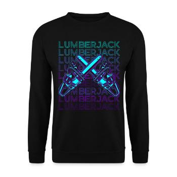 Lumberjack Lumberjack Retro - Unisex Sweatshirt - black - Front - Alina (178cm) & Michal (187cm)
