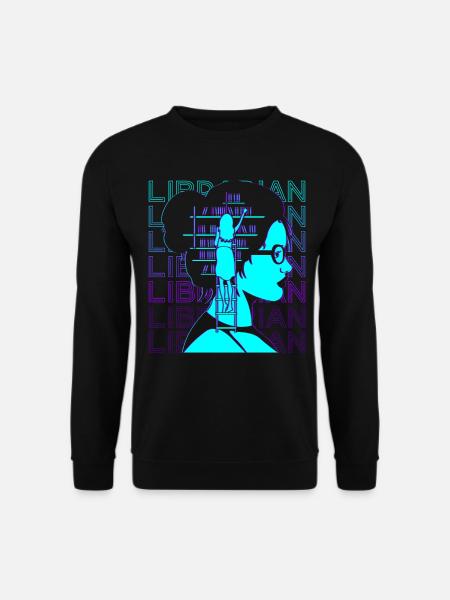 Librarian Retro - Unisex Sweatshirt - black