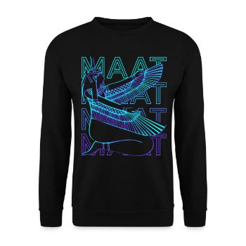 Maat Déesse égyptienne Mythologie égyptienne - Sweat-shirt Unisexe - noir - Devant - Alina (178cm) & Michal (187cm)